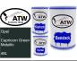 Preview: Opel, Capricorn Green Metallic, 48L: 500ml Lackdose + 500ml Klarlack + 250ml Härter - Set, von ATW Autoteile West.